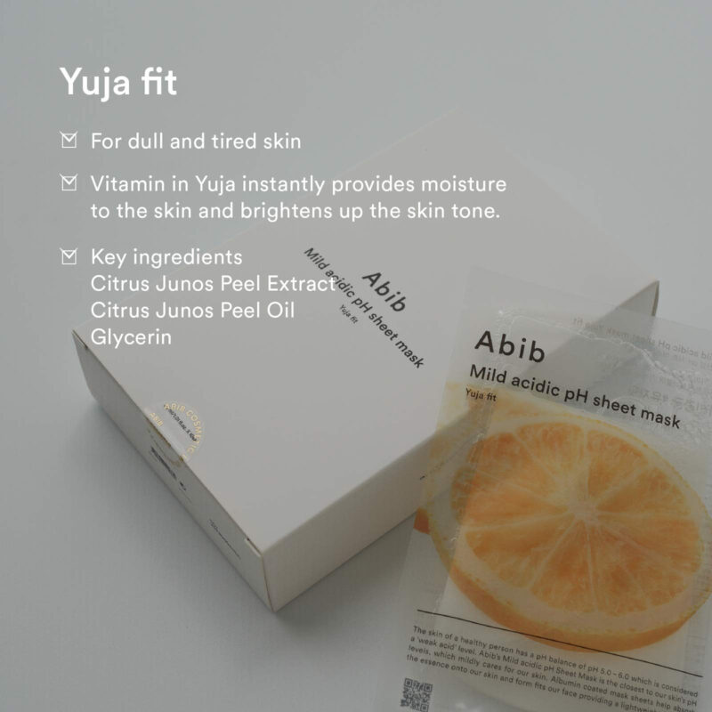 Máscara De Lençol Abib Mild Acidic Ph Yuja Fit Com Vitamina - Image 6