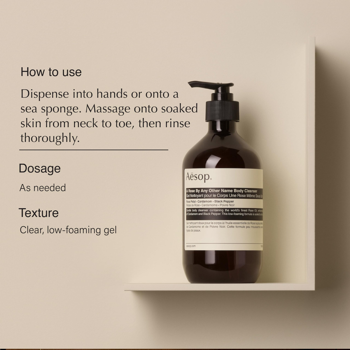 Limpador Corporal Aesop A Rose Por Qualquer Outro Nome 500ml - Imagem 2