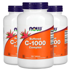 Complexo Vitamina C 1000mg 180 Tabls Importado 3un Now Foods