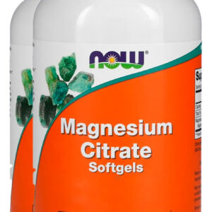 Citrato De Magnésio 180 Softgels Importado 2un Now Foods