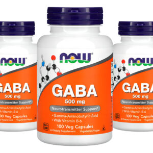 Now Foods Gaba/ácido Gama 500mg E Vitamina B6 100cap Veg 3un Sabor Sem Sabor