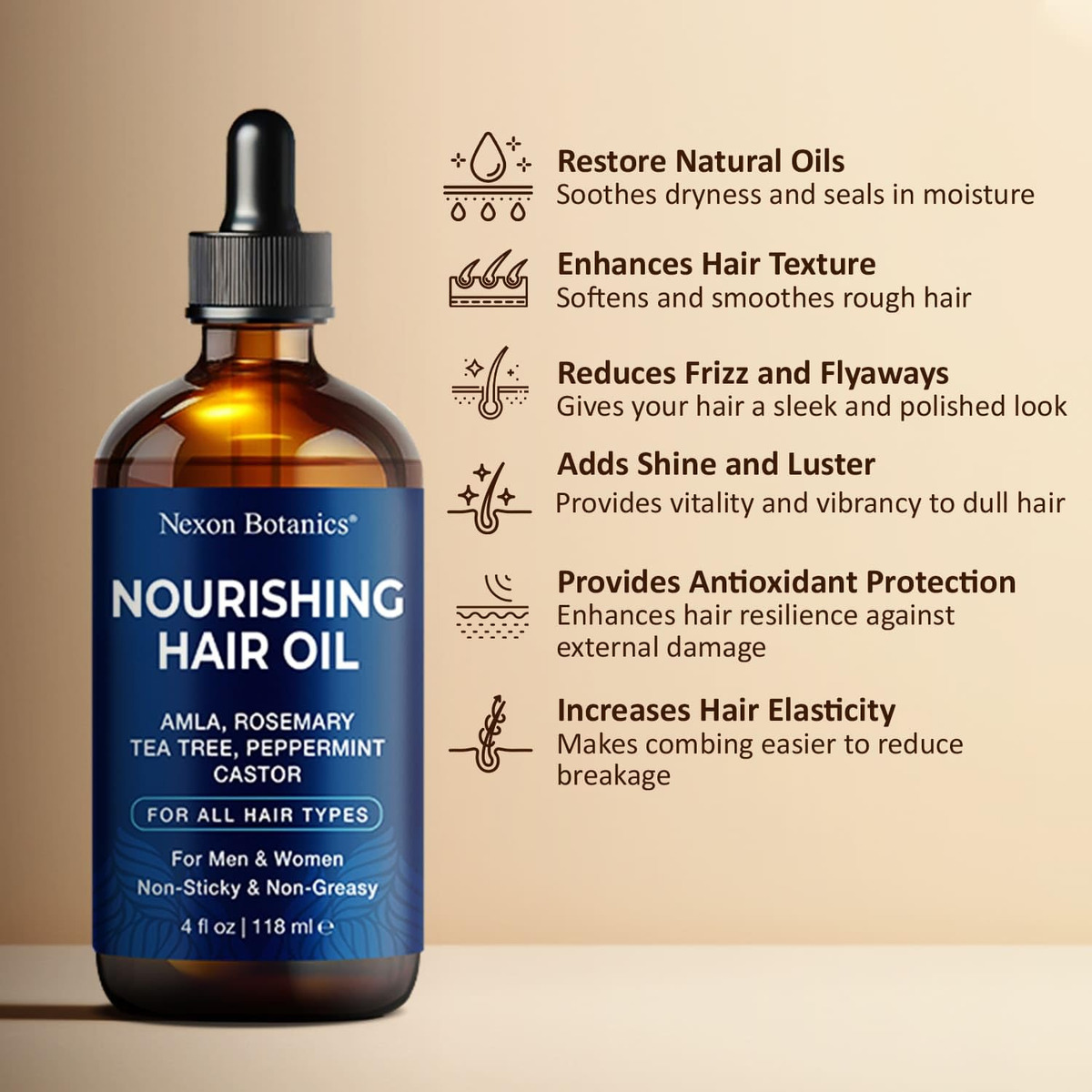 Óleo De Cabelo Nexon Botanics Nourishing 120ml Para Cabelos - Imagem 7