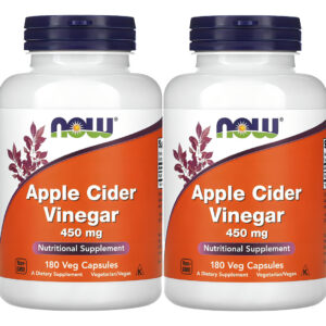 Vinagre De Maçã 450mg Now Foods Cider 180 Veg Caps 2un Sabor Sem Sabor