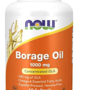 Óleo De Borragem 1000 Mg Now Foods 60 Cápsulas Gelatinosas Sabor Sem Sabor