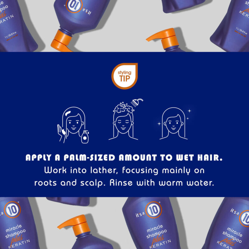 Shampoo It's A 10 Miracle Plus Queratina 1l Sem Sulfato - Image 4