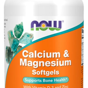 Cálcio Magnésio Now Foods Vitamina D3 Zinco 120soft Eua/usa Sabor Sem Sabor