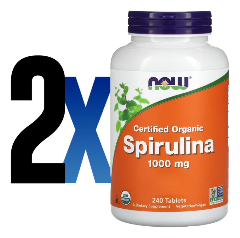 Spirulina 1000 Mg 240 Tablets Importado 2un Now Foods - Image 2