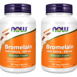 Bromelaína 500mg Now Foods 2400gdu/g 120veg Caps 2un