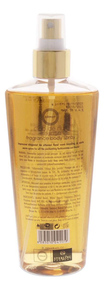 Spray Corporal Armaf Club De Nuit Intense Women 250ml - Imagem 2