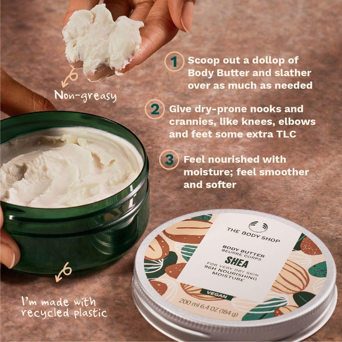 Manteiga Corporal The Body Shop Hidratante De Karité Vegana - Imagem 3