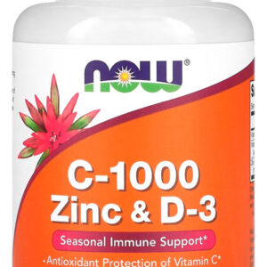 Vitamina C-1000 Zinco E D3 Now Foods 100 Cáps Importado