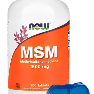 Msm 1500mg Now Foods 200 Tablets + Porta Cápsulas