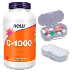 Vitamina C Bioflavonóides Now Foods 250cáps + Porta Cápsulas