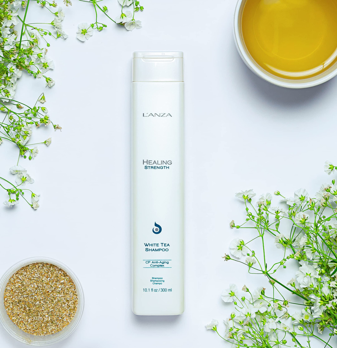 Shampoo L'anza Healing Strength Chá Branco 300ml - Imagem 4