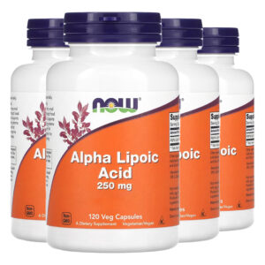Ácido Alfa Lipóico 250mg Now Foods 120cápsulas Importado 4un