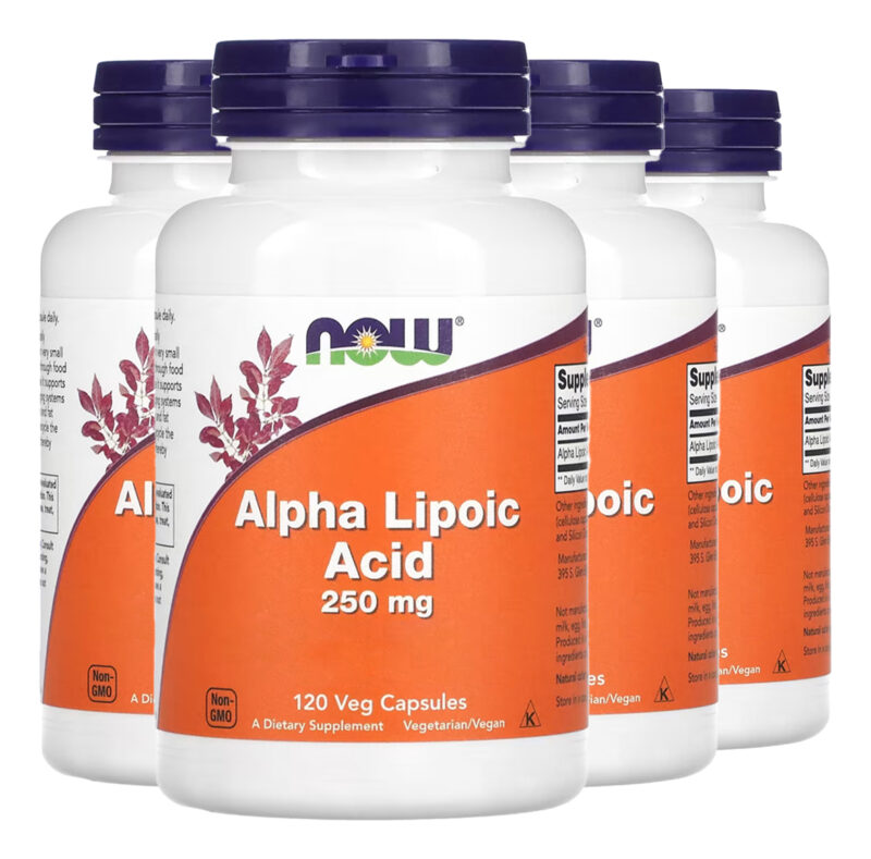 Ácido Alfa Lipóico 250mg Now Foods 120cápsulas Importado 4un