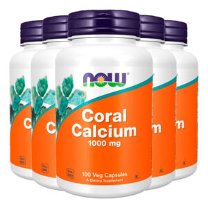 Coral Cálcio 1000mg 100 Cáps Importado 5un Now Foods