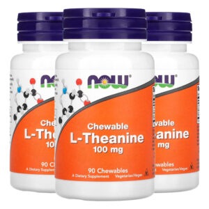 L-teanina 100mg Now Foods 90 Chebls Matigáveis Importado 3un