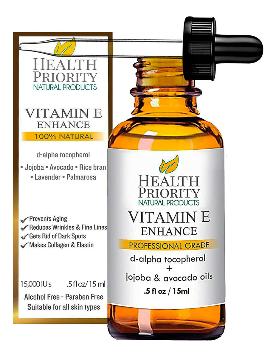 Óleo De Vitamina E Health Priority 15000 Ui Para Pele E Cica