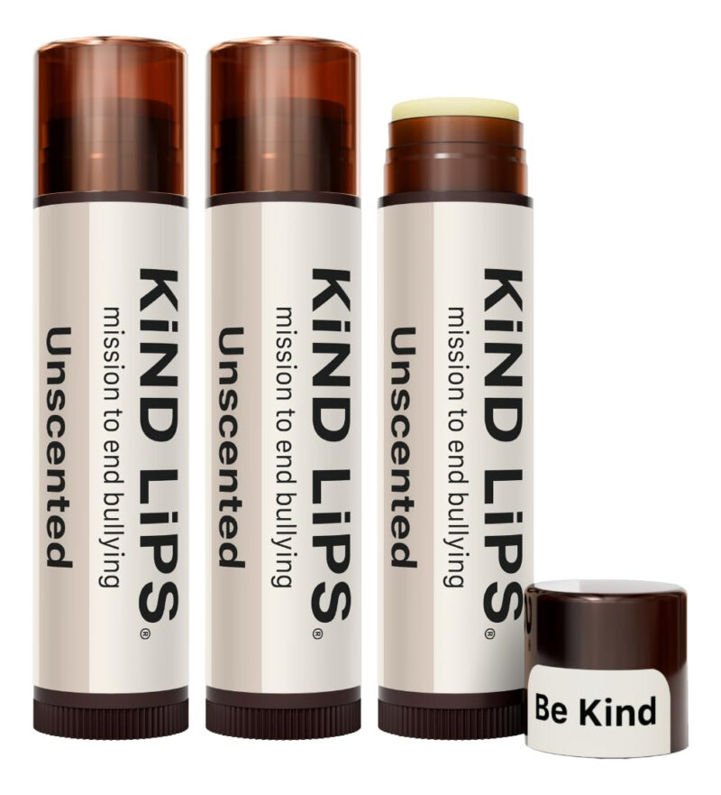 Bálsamo Labial Kind Lips Orgânico Sem Perfume, Pacote Com 9