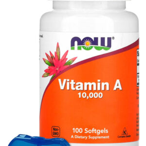 Vitamina A Now Foods 100 Cáps Softgels + Porta Cápsulas