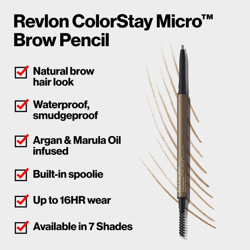 Lápis De Sobrancelha Revlon Colorstay Micro Com Bobina Embut - Image 3