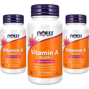 Vitamina A 25.000ui Now Foods Vitamin A 250softgles 3un