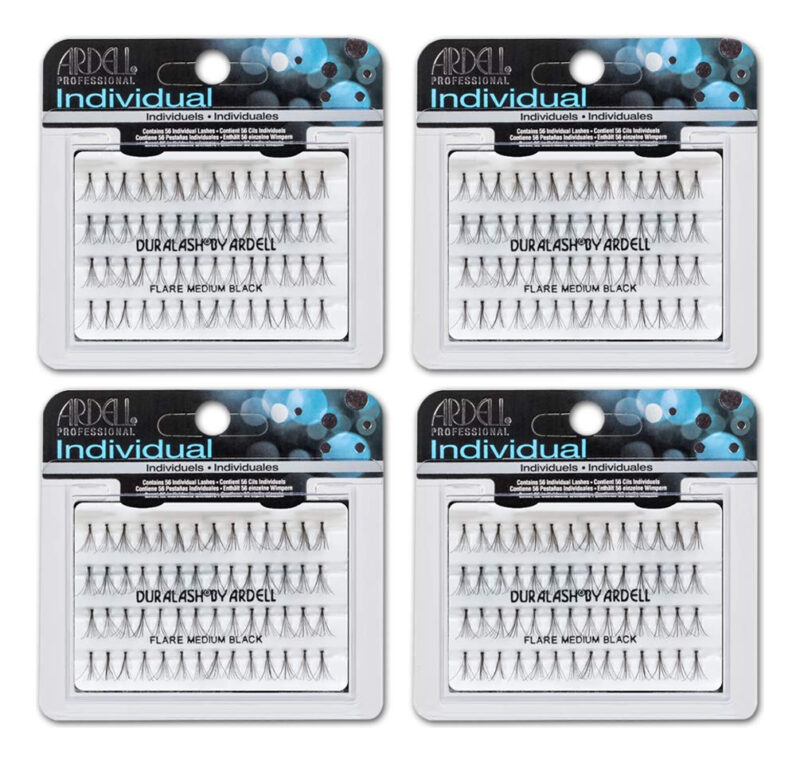 Cílios Postiços Ardell Medium Black, Pacote Com 4