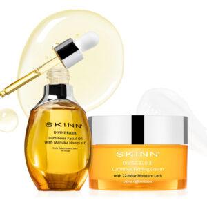 Conjunto De Cuidados Com A Pele: Óleo Facial Luminoso E Crem