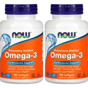 Ômega-3 Molecularmente Destilados Now Foods 100softgels 2un
