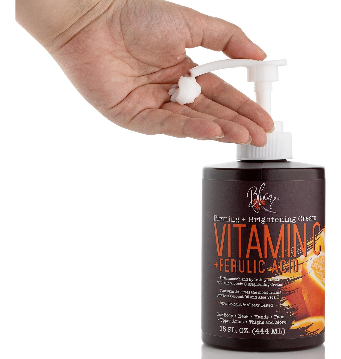 Loção Hidratante Corporal E Creme Facial Bloom Vitamin C 450 - Imagem 5