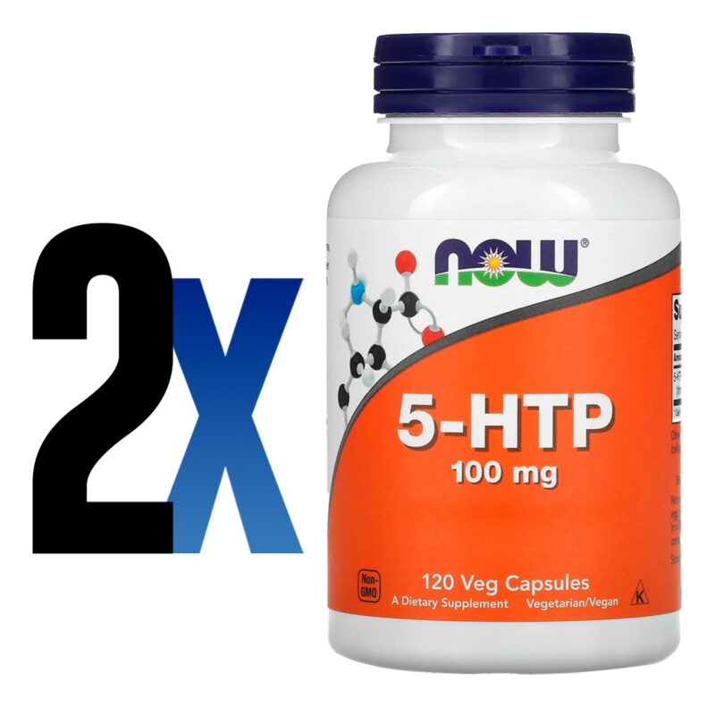 5htp 100mg 5hidroxitriptofano 120cáp Importado 2un Now Foods - Image 2