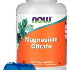 Citrato De Magnésio Now Foods 120 Veg Caps + Porta Cápsulas