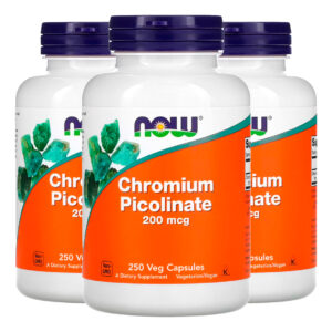 Chromium Picolinate 200 Mcg 250 Cáps Importado 3un Now Foods