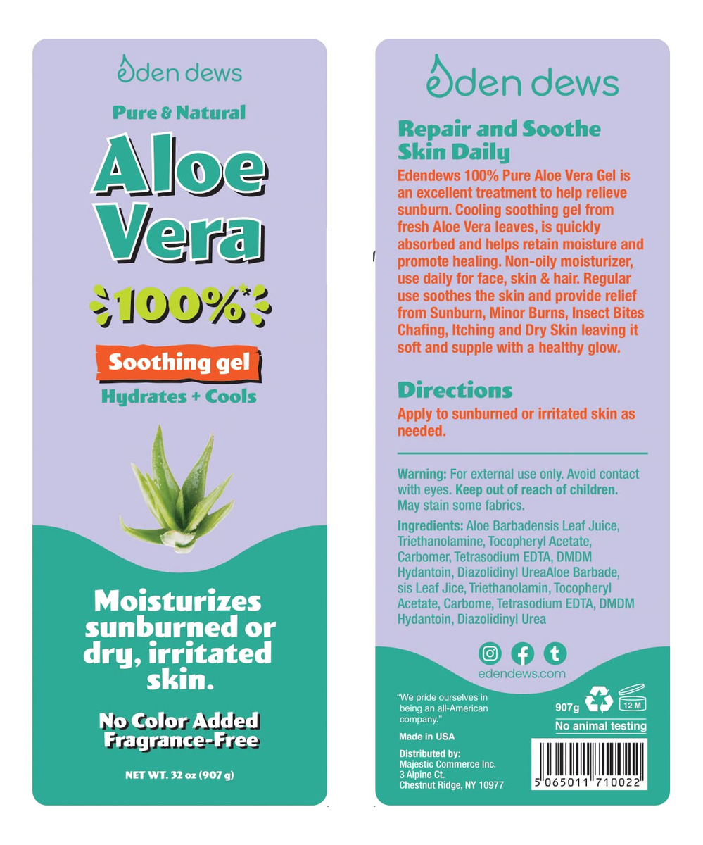 Gel De Aloe Vera Eden Dews 100% Puro E Natural 960 Ml - Imagem 6
