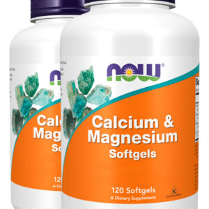 Cálcio E Magnésio Vit D3 Zinc 120sof Importado 2un Now Foods