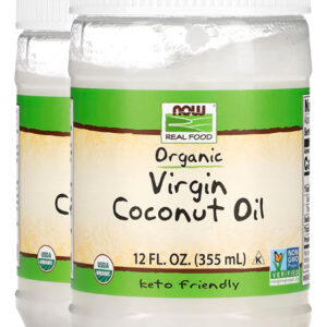 Óleo De Coco Virgem 355ml 100% Puro Importado 2un Now Foods