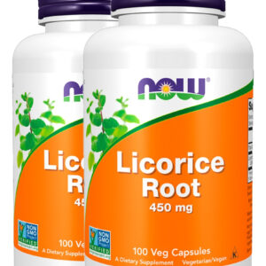 Raiz De Alcaçuz 450mg 100 Caps Importado 2un Now Foods