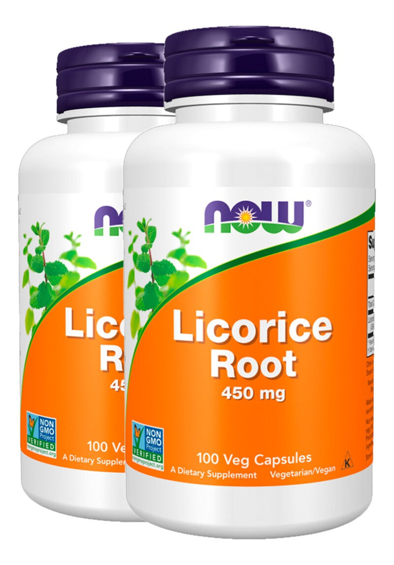 Raiz De Alcaçuz 450mg 100 Caps Importado 2un Now Foods