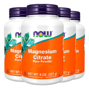 Citrato Magnésio Pó Now Foods 227g Puro Importado 4un