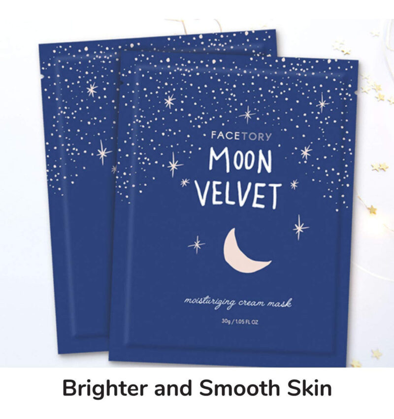 Máscara De Lençol Facetory Moon Velvet Hidratante Com Mantei - Image 5