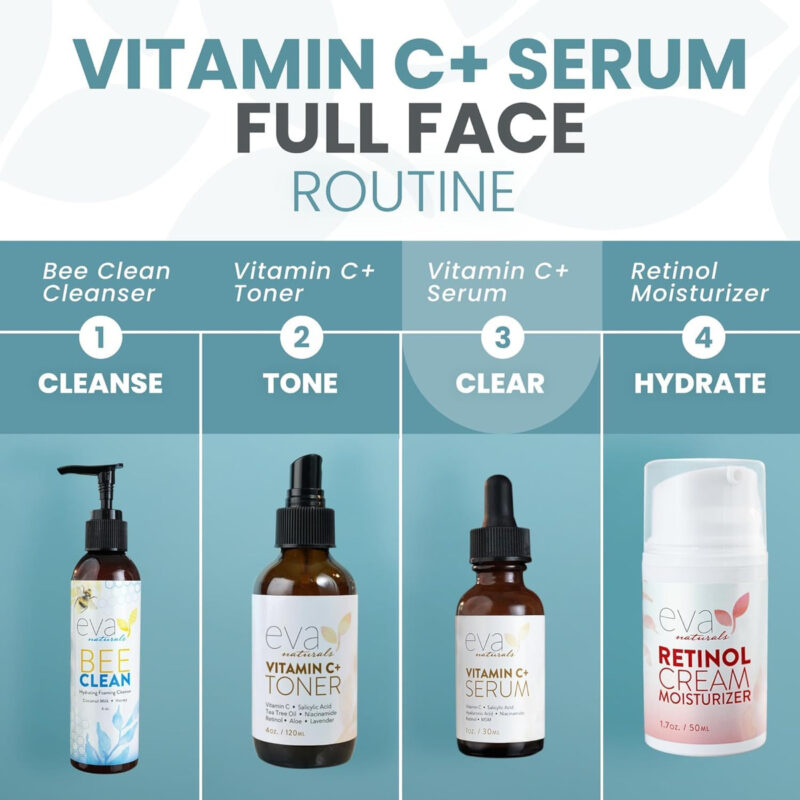 Sérum Eva Naturals Vitamina C Com Ácido Hialurônico 60ml Ant - Image 8
