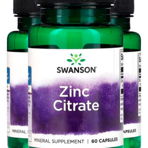 Citrato De Zinco 30 Mg Swanson 60 Capsulas Importado 3un
