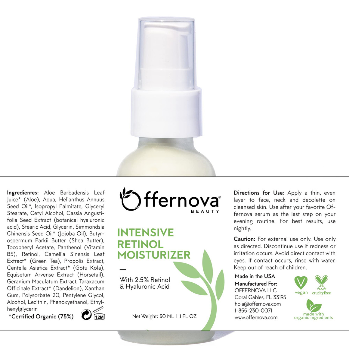 Hidratante Offernova Intensive Retinol Com Vitamina A E E 50 - Imagem 6