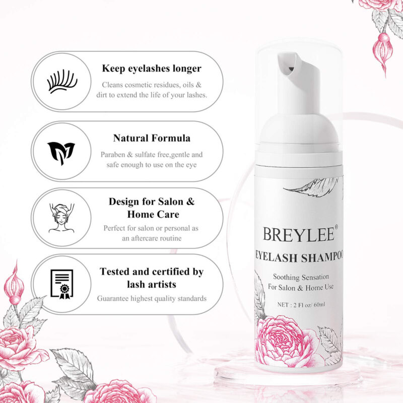 Limpador De Extensão De Cílios Breylee Shampoo Foam 60ml - Image 2
