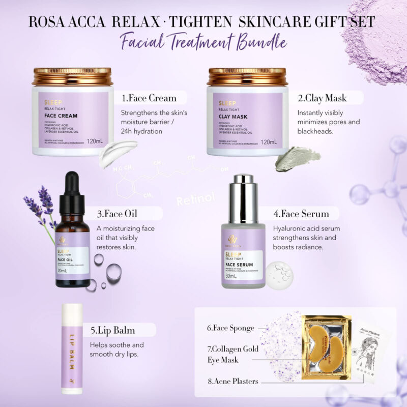 Conjunto De Cuidados Com A Pele E Kit De Spa Ra Rosa Acca Co - Image 2