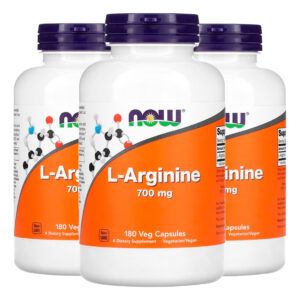 L-arginina 700mg 180 Cáps Importados 3un Now Foods