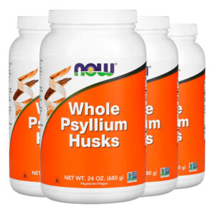 Cascas De Psyllium Inteiras 608g Importado 4un Now Foods
