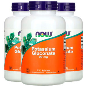 Gluconato Potássio 99mg Now Foods 250 Tabs Importado 3un