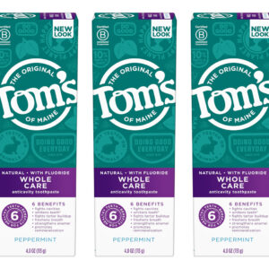 Pasta De Dente Tom's Of Maine Whole Care Com Flúor 120 Ml, P